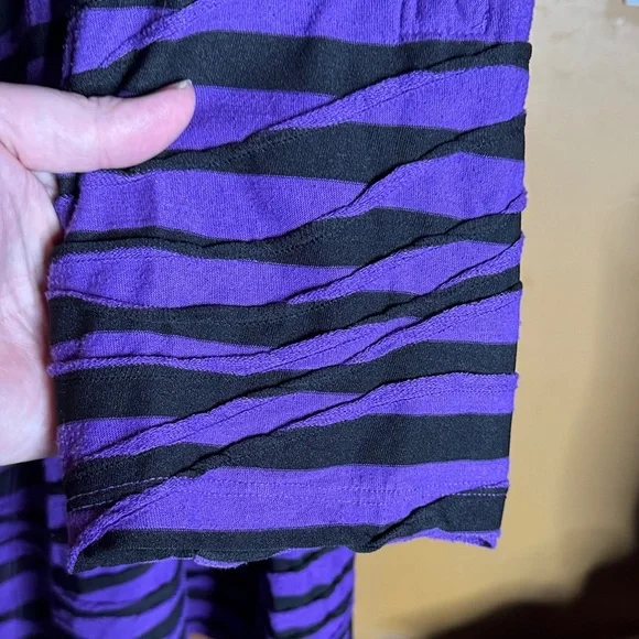 Vintage Sag Harbor Purple and Black Textured Embroidered Cardigan Blazer Size 1X - Picture 8 of 9